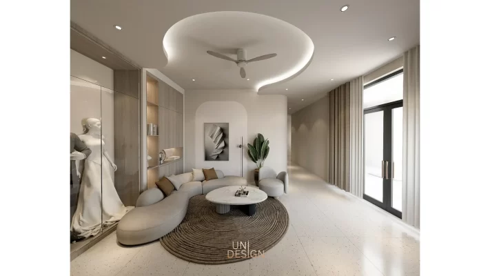 Nội thất phòng khách Japandi Châu Đức