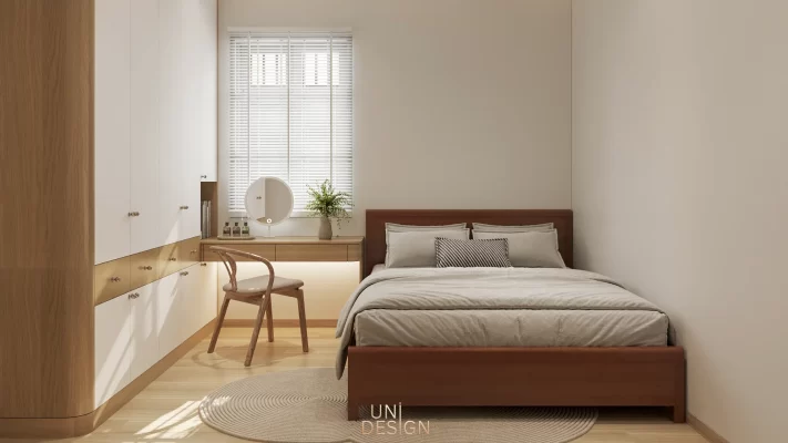Nội thất phòng ngủ tối giản hiện đại Bà Rịa