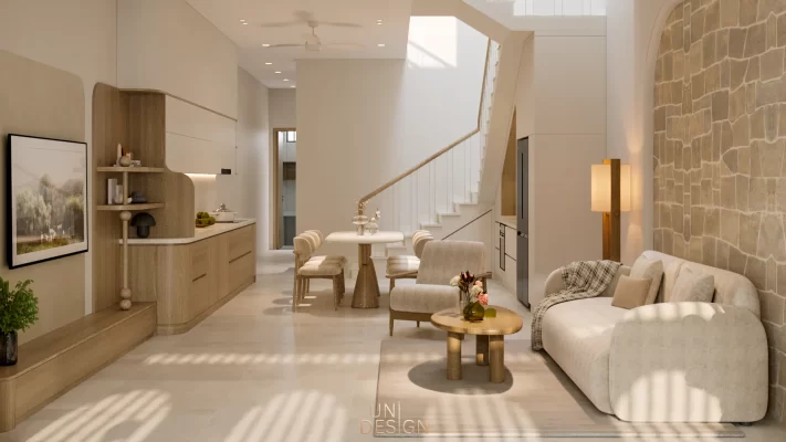 Nội thất nhà phố hiện đại tối giản Bà Rịa