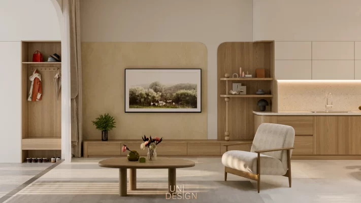 Nội thất khách bếp liên thông Bà Rịa