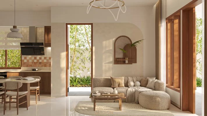 Nội thất nhà phố mộc mạc hiện đại Bà Rịa