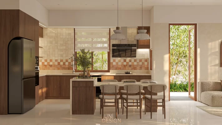 Nội thất phòng bếp nhà phố 2 tầng Bà Rịa