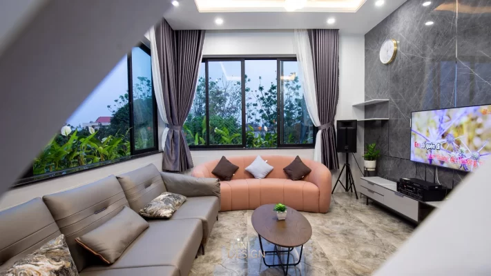 Nột thất nhà vườn nghỉ dưỡng xuyên mộc