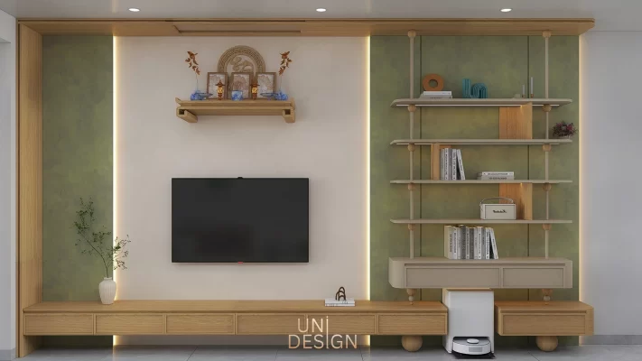 Thiết kế nội thất phòng khách hiện đại Japandi Bà Rịa