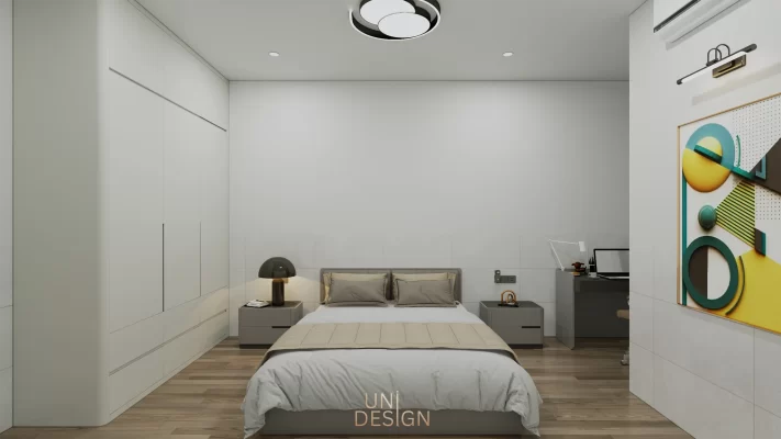 Thiết kế nội thất phòng khách hiện đại Phú Mỹ